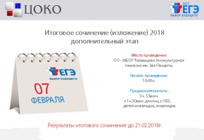 Темы итогового сочинения (изложения) 7 февраля 2018 года